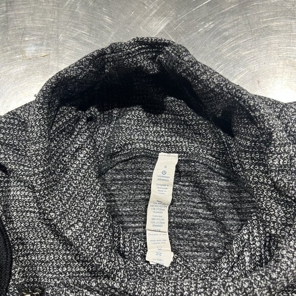 Lululemon Bhakti Yoga Asymmetric Double Zip Jacket (Black/Grey, Size 4) - Picture 3 of 6